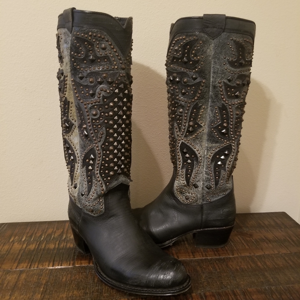 Frye Deborah Deco Studded Boots